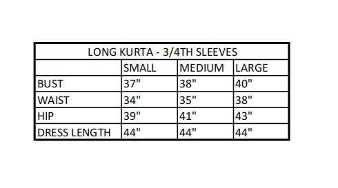 Pink Ikat Long Kurtas