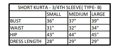 Brown Ikat Short Kurta