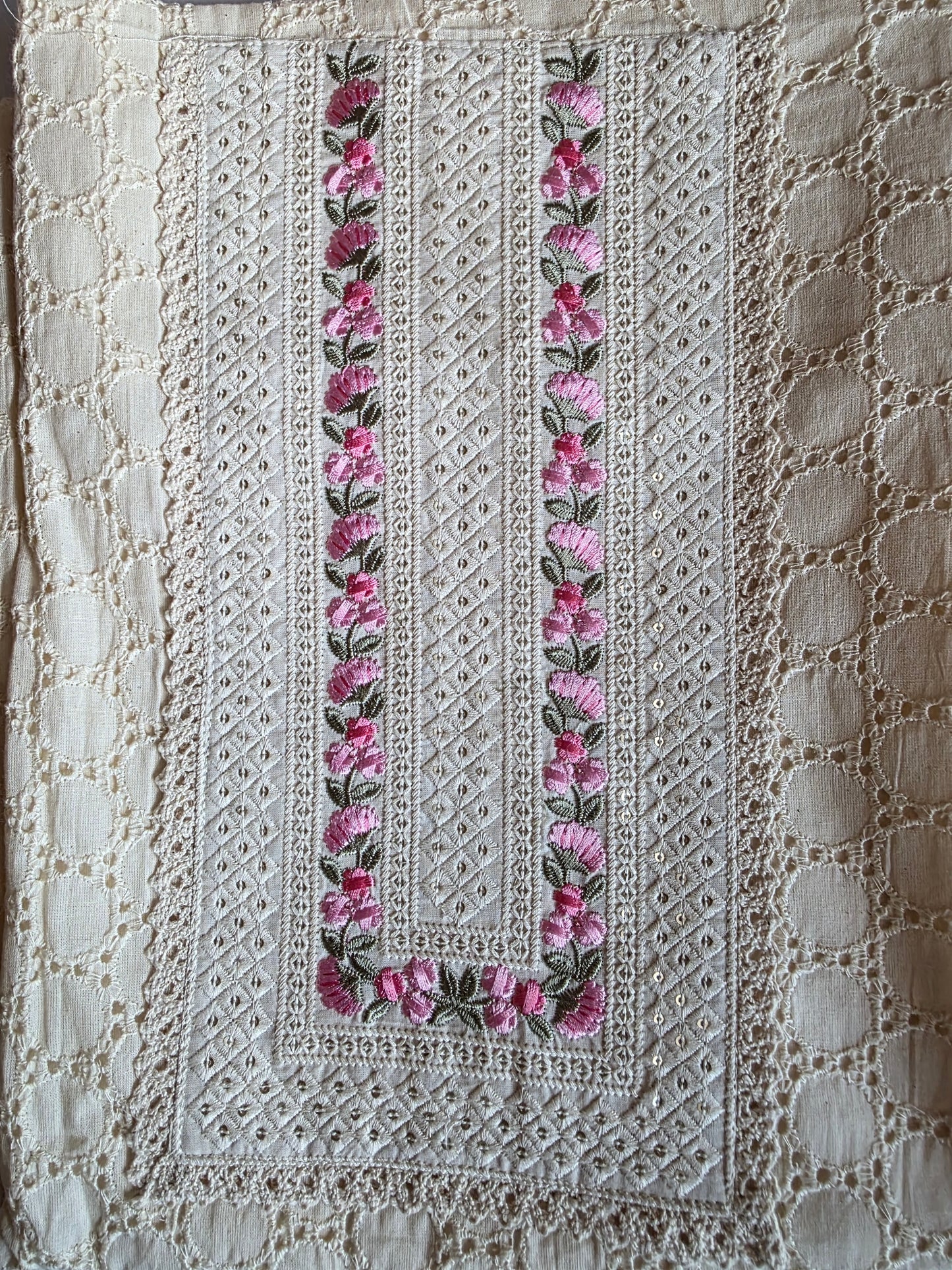 Off White-  Hakoba Salwar Set (3 Piece)