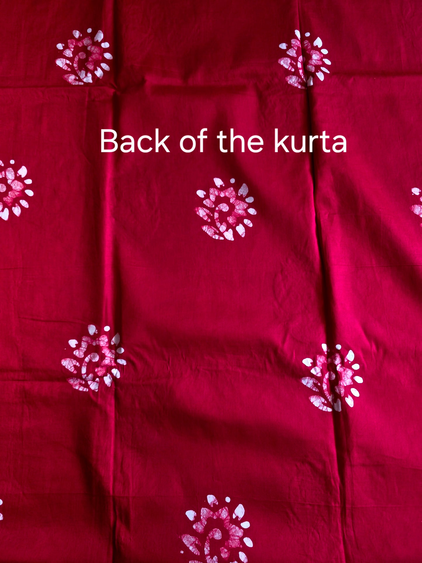 Red Cotton Batik Embroidery Salwar Set (3 Piece)