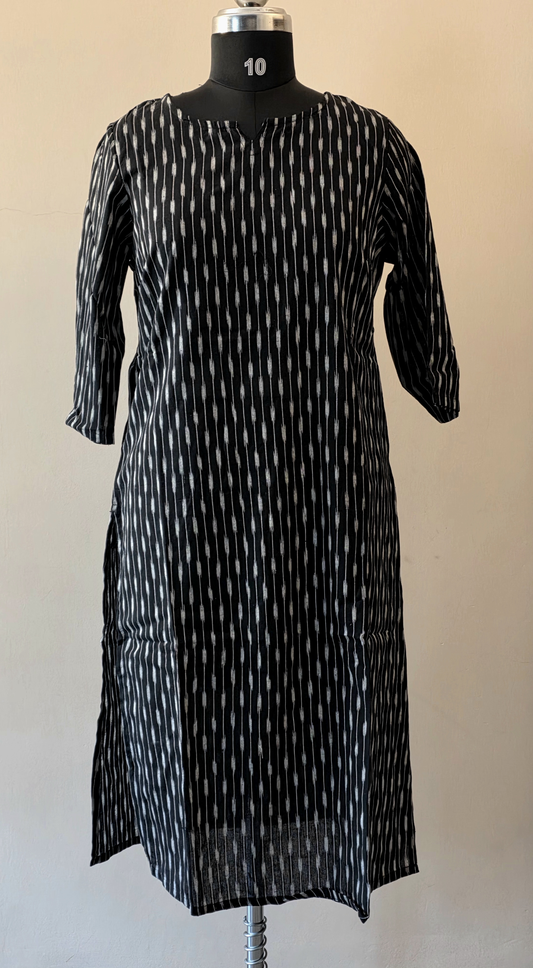 Black Ikat Long Kurtas