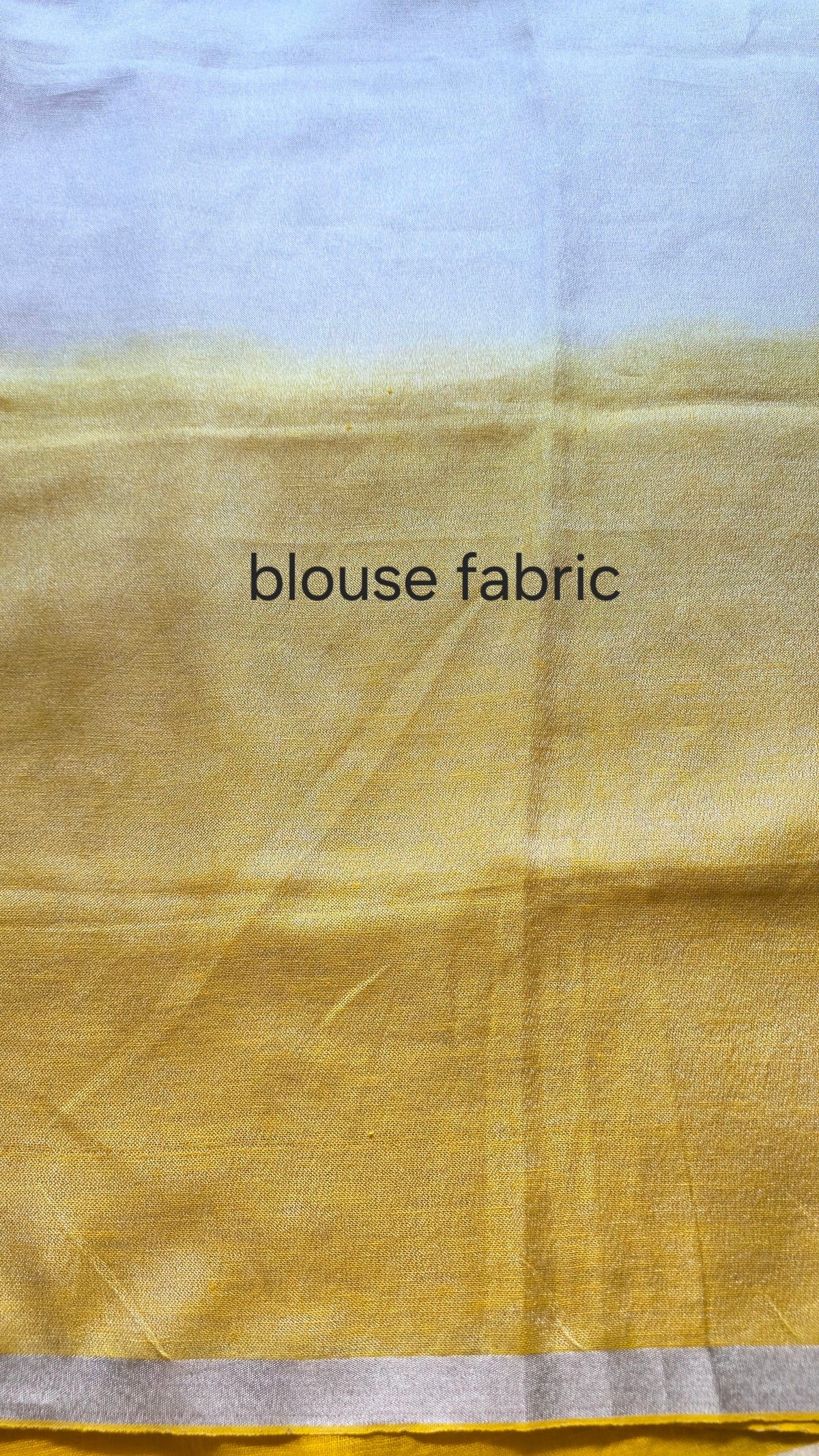 White & Yellow Handloom Linen Saree with Hand-Embroidered Florals