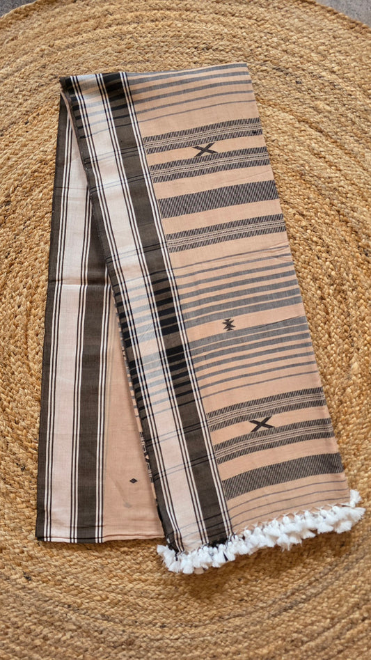 Chukki Handloom Cotton Saree – Beige