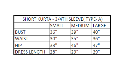 Blue Ikat Short Kurta