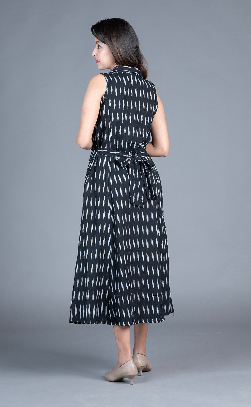 Ikat Dress- Black