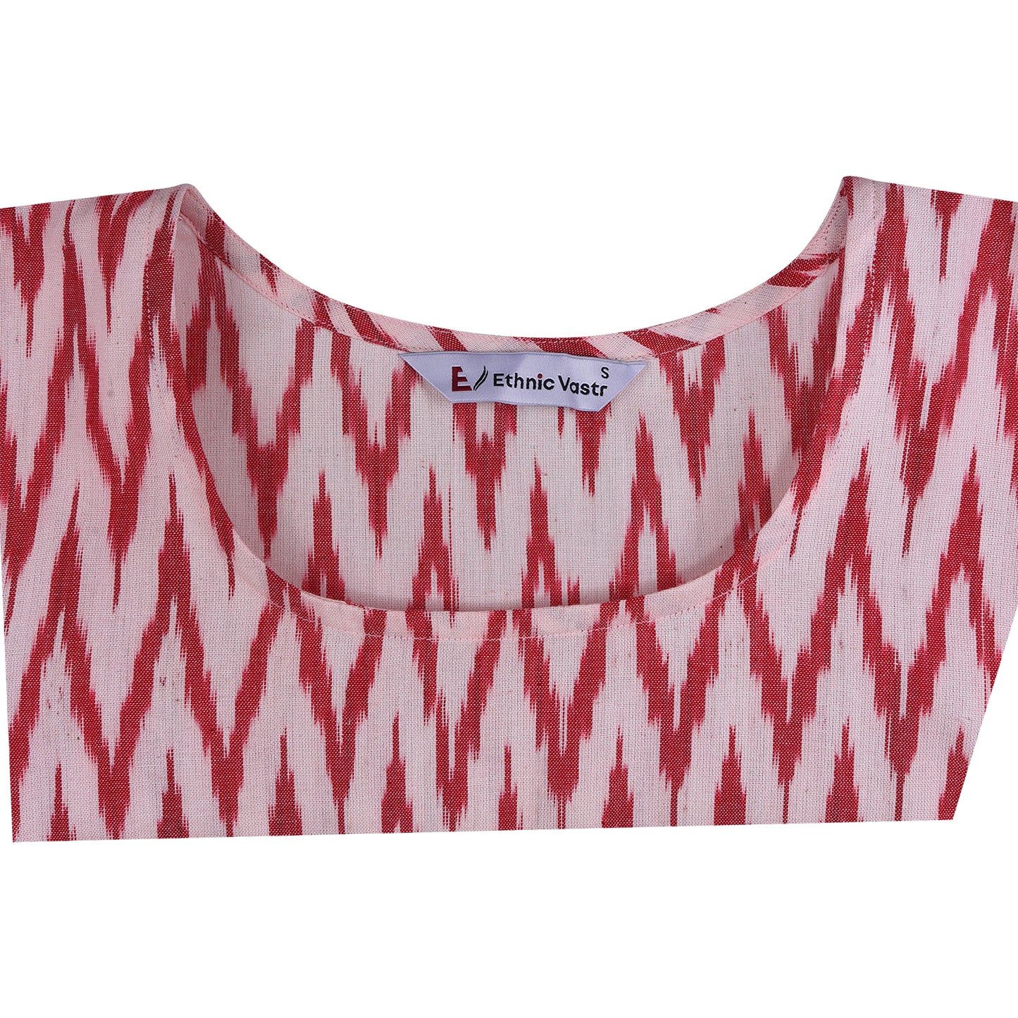 Red & White Ikat Short Kurta