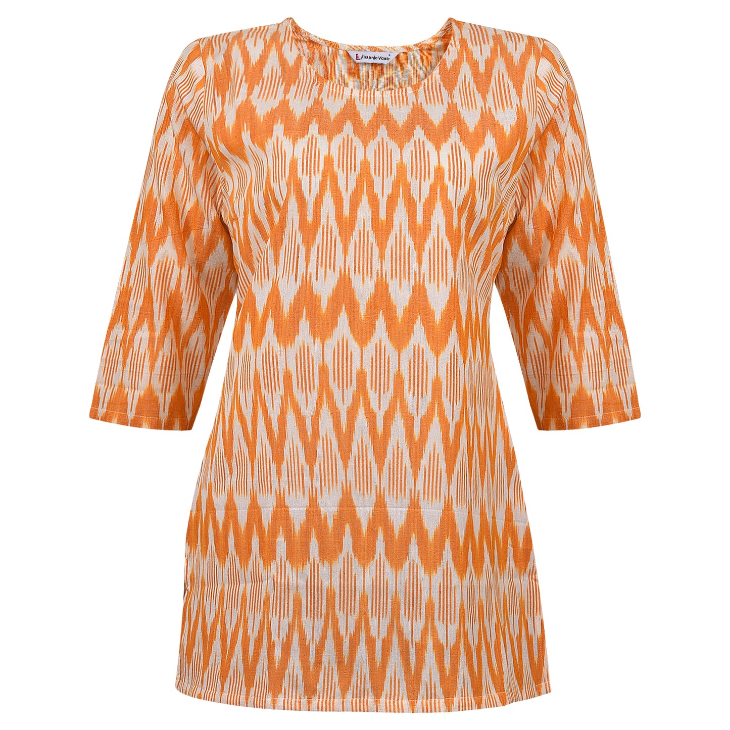 Yellow Ikat Short Kurta