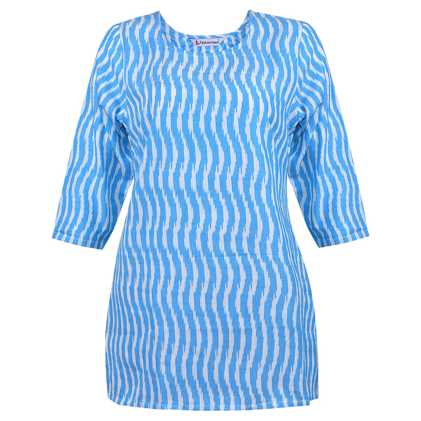 Sky Blue Ikat Short Kurta