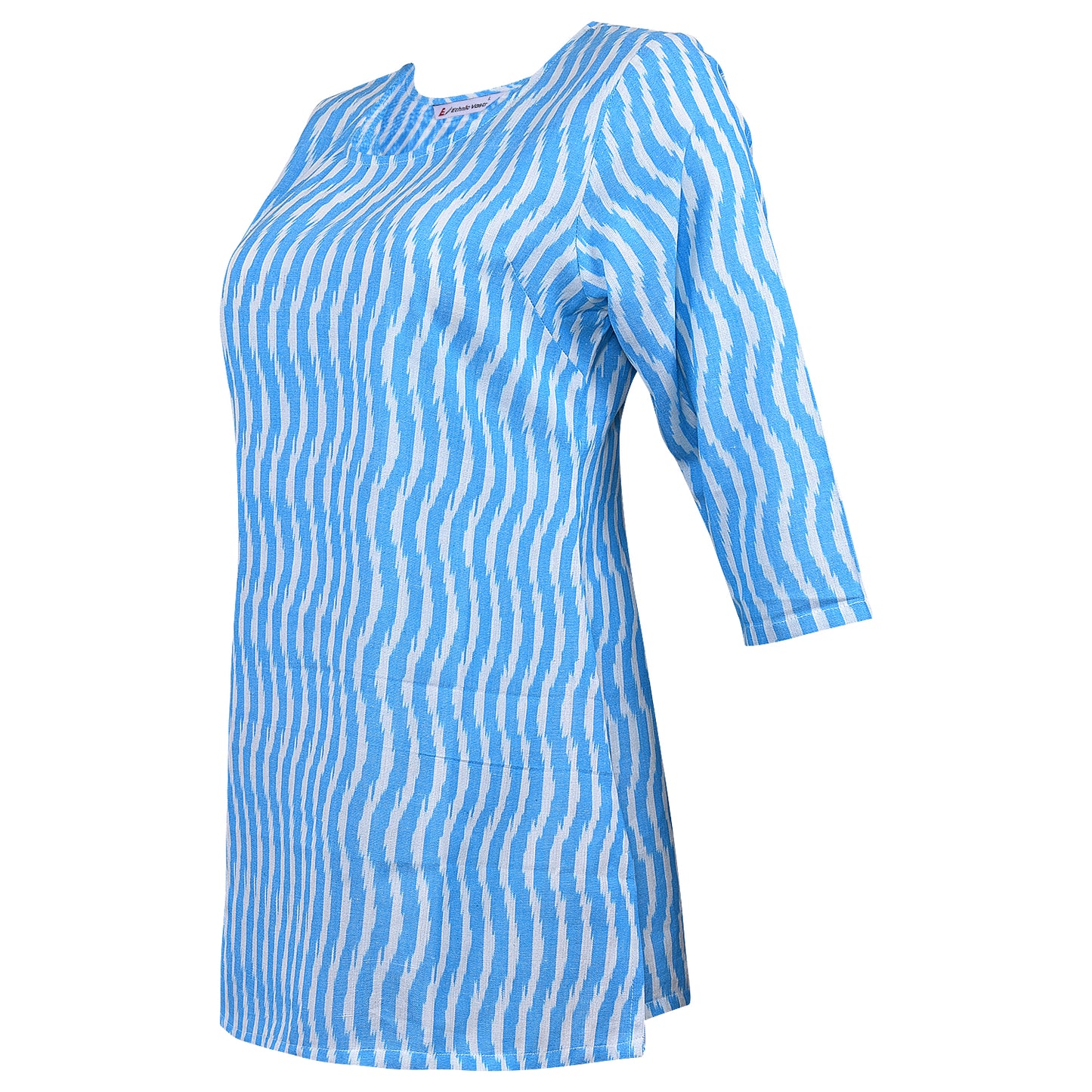 Sky Blue Ikat Short Kurta